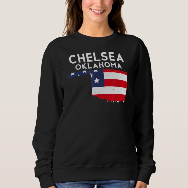 Chelsea USA State America Travel Oklahoman Sweatshirt (Front)