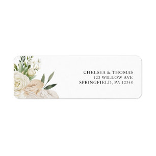 CHELSEA Watercolor White Blooms Wedding Invitation