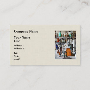 Chem Lab With Test Tubes And Retort Business Card