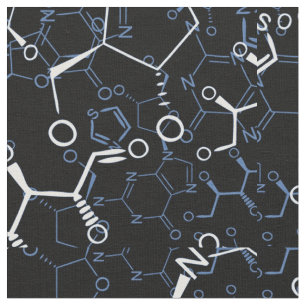 Chemical Chemistry Symbols Seamless Pattern Fabric