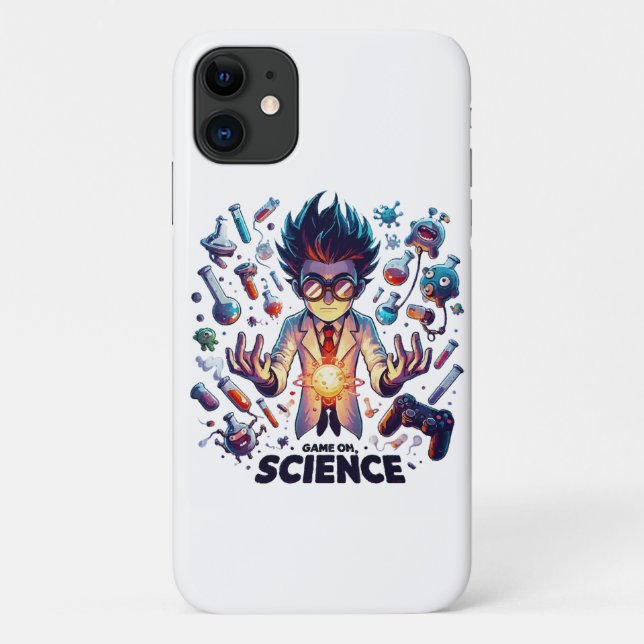 Chemical Concoction Game On, Science Theme Case-Mate iPhone Case (Back)