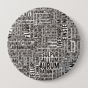 Chemical Elements 10 Cm Round Badge