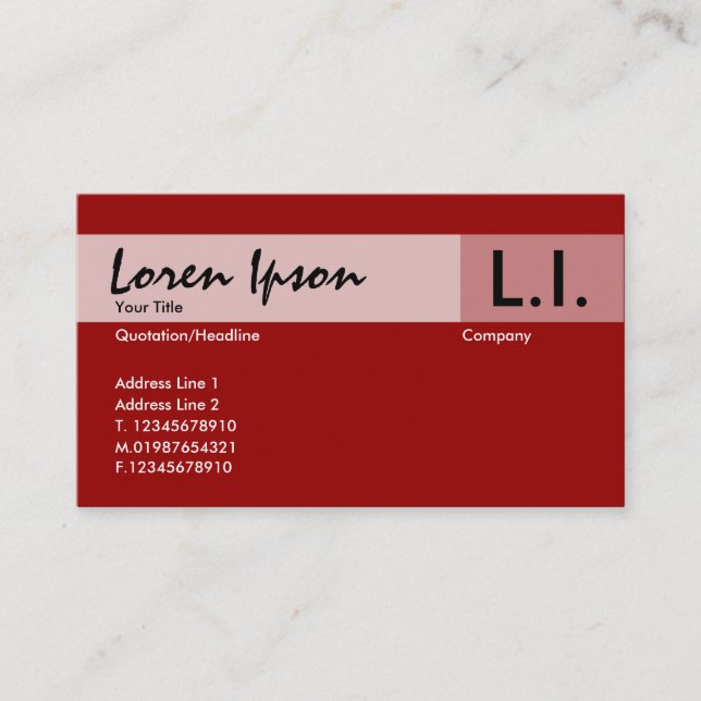 Chemical Elements - Maroon Business Card (Front)