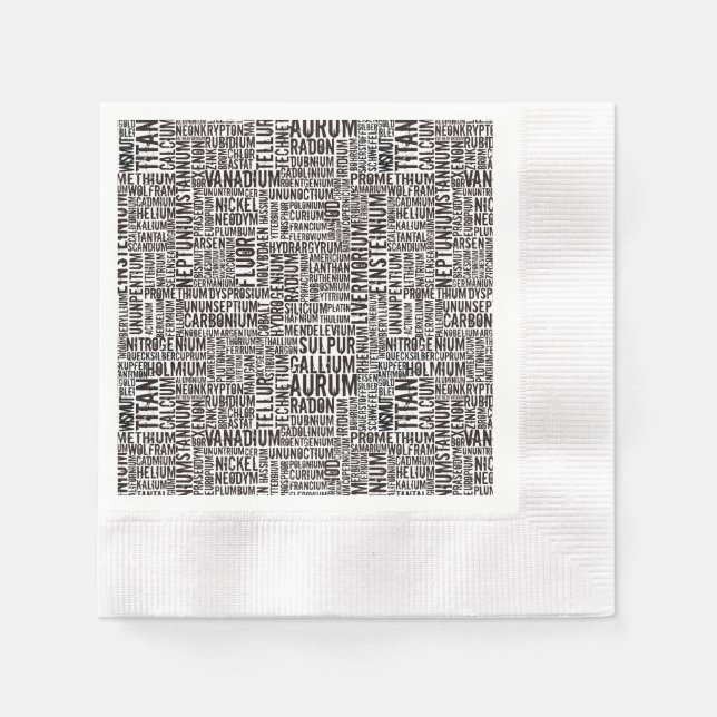 Chemical Elements Napkin (Front)