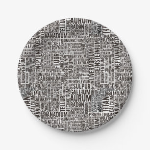 Chemical Elements Paper Plate