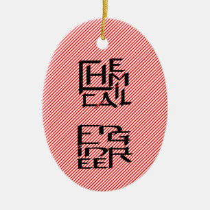Chemical Engineer Character Ceramic Tree Decoration