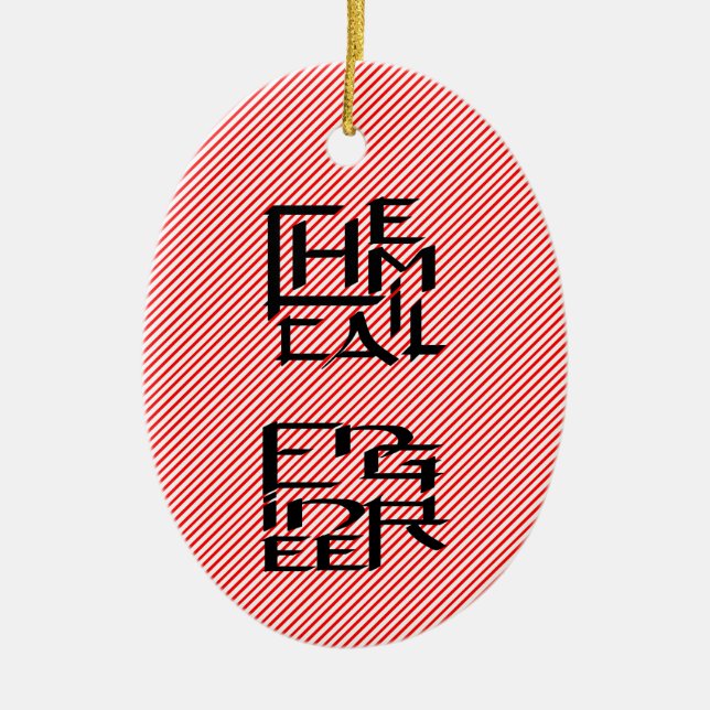 Chemical Engineer Character Ceramic Tree Decoration (Front)