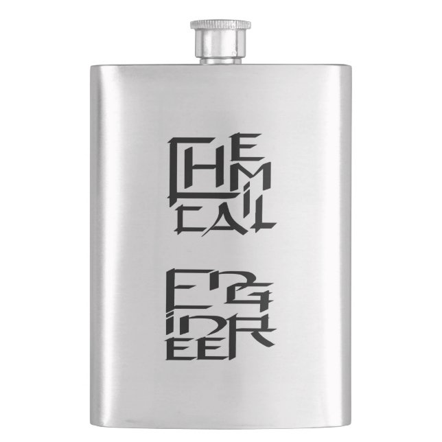 Chemical Engineer Character Hip Flask (Front)