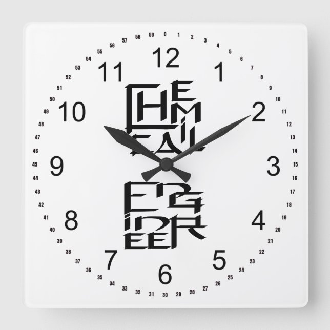 Chemical Engineer Character Square Wall Clock (Front)