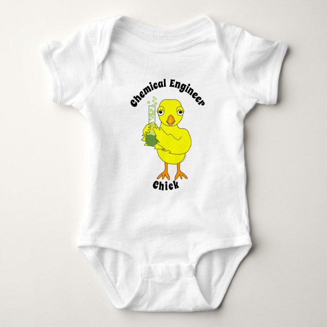 Chemical Engineer Chick Baby Bodysuit (Front)