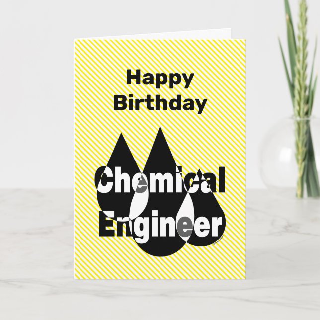 Chemical Engineer Drops Birthday Card (Front)