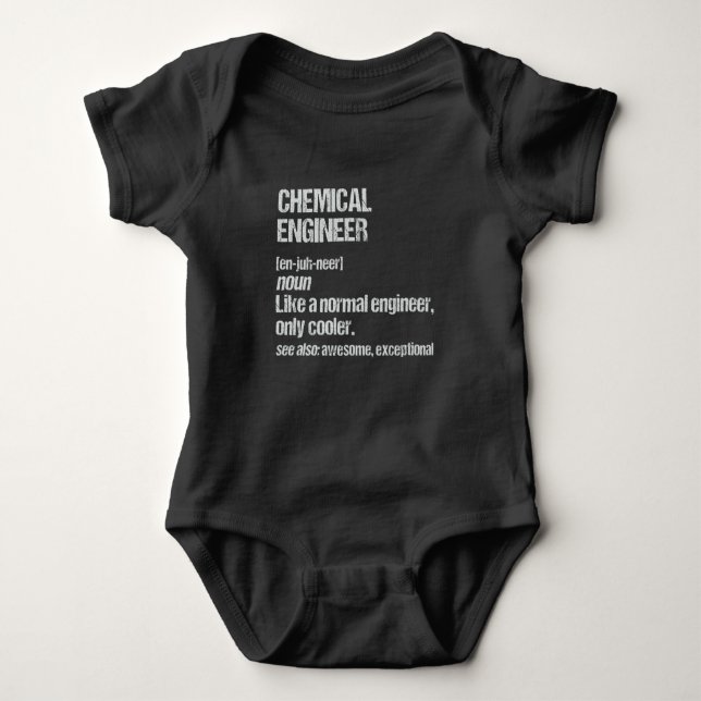 Chemical Engineer Funny Engineering Graduation Baby Bodysuit (Front)