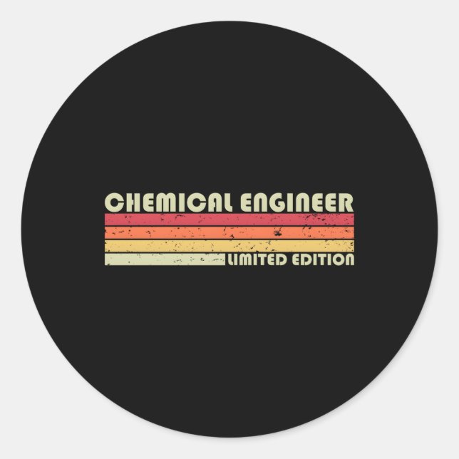 Chemical Engineer Job Title Profession Worker Classic Round Sticker (Front)