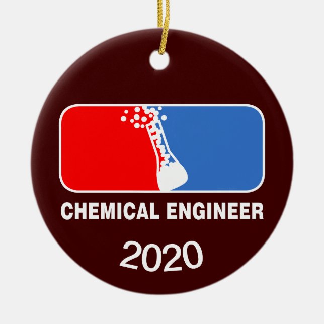 Chemical Engineer League Ceramic Tree Decoration (Front)
