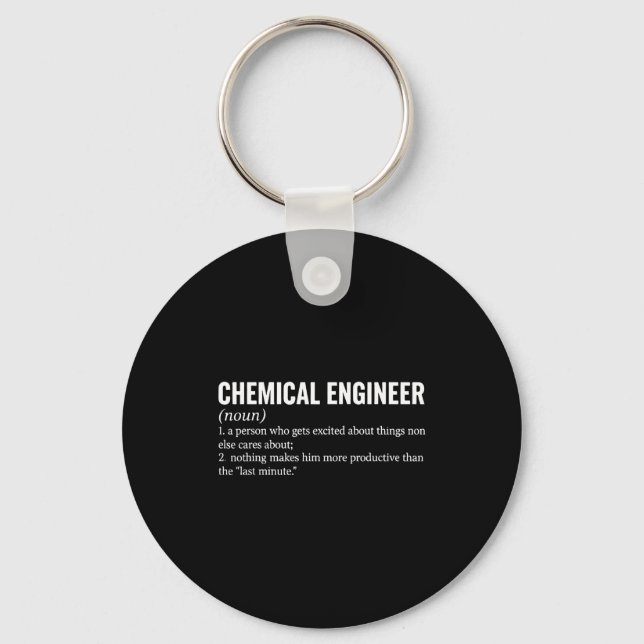 Chemical Engineer Profession Definition Engineerin Key Ring (Front)