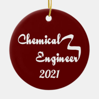 Chemical Engineer Ribbon Ceramic Tree Decoration