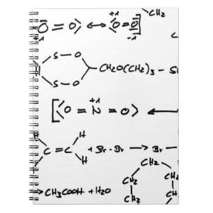 Chemical formula writing spiral notebook