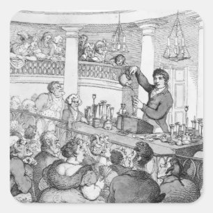 Chemical Lectures, c.1809 Square Sticker