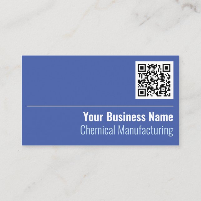 Chemical Manufacturing QR Code Business Card (Back)