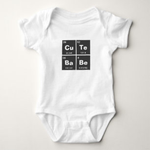 Chemical periodic table of elements: CuTe BaBe Baby Bodysuit
