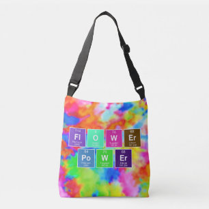 Chemical periodic table of elements: FlOWEr PoWEr Crossbody Bag