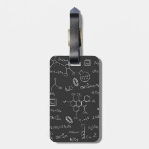 Chemical scribbles luggage tag