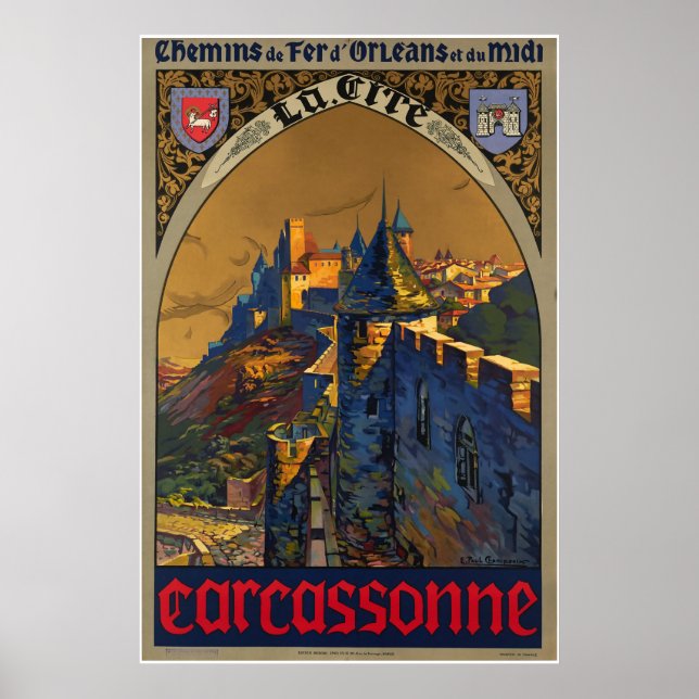 Chemin de fer d'Orléans et du midi, Carcassonne Poster (Front)