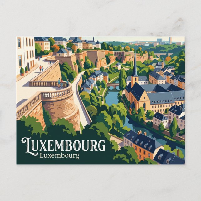 Chemin de la Corniche Luxembourg Postcard (Front)