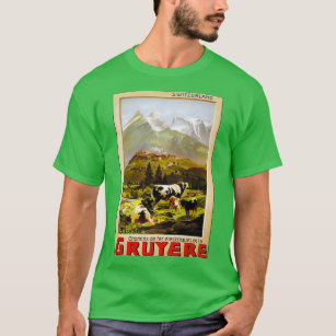 Chemins de fer de Gruyere 1906 vintage travel post T-Shirt