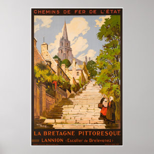 Chemins de Fer de l'Etat, La Bretagne Pittoresque, Poster