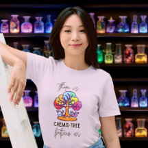 CHEMIS-TREE rainbow vintage tree black pink t-shir