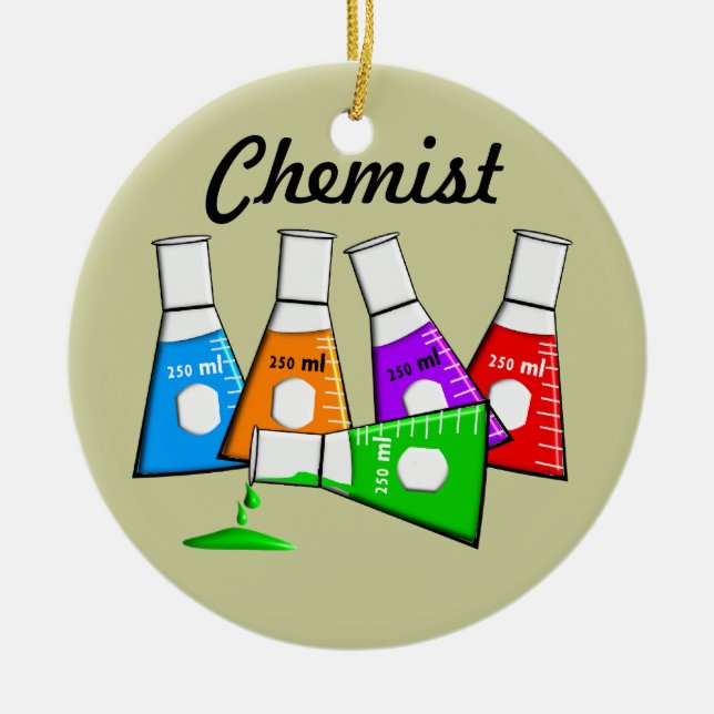 Chemist Beekers Christmas Ornament (Front)