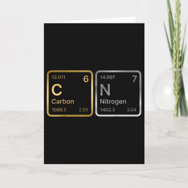 Chemist Biochemist Funny Lab Technician 67 Carbon  Card (Front)