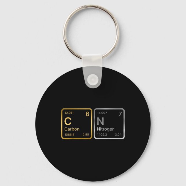Chemist Biochemist Funny Lab Technician 67 Carbon  Key Ring (Front)