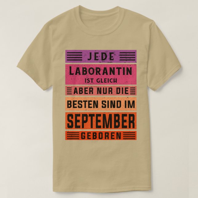 chemist birthday september born lab technician T-Shirt (Design Front)