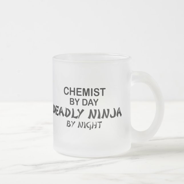 Chemist Deadly Ninja by Night Frosted Glass Coffee Mug (Right)