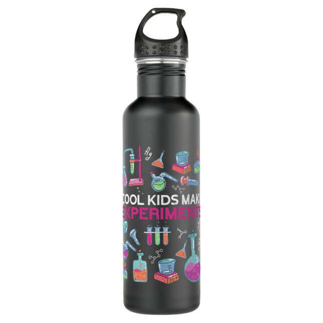 Chemist Job Cool Kids Make Experiments Chemist Sci 710 Ml Water Bottle (Front)