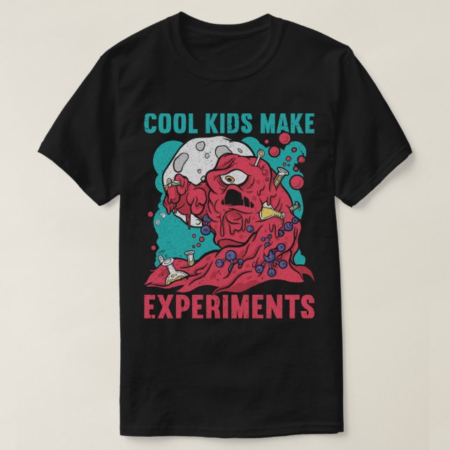 Chemist Job Cool Kids Make Experiments Chemist Sci T-Shirt (Design Front)