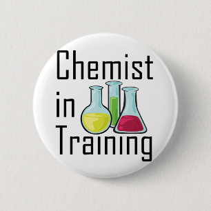 Chemist student chemistry kid 6 cm round badge