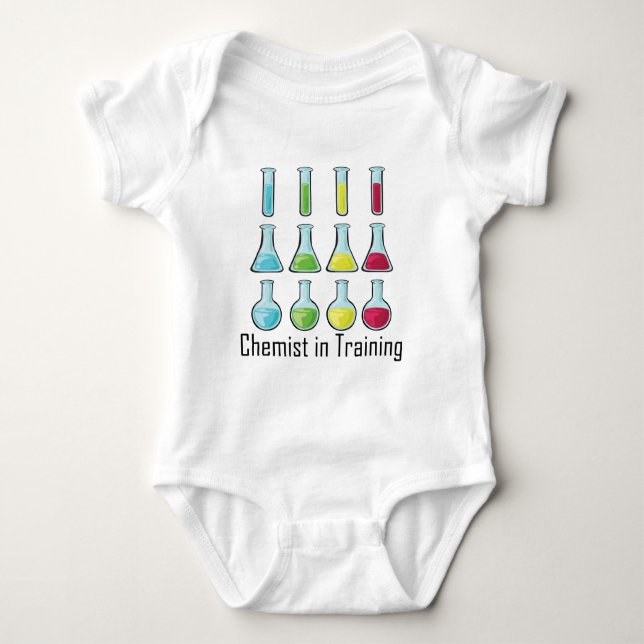 Chemist student chemistry kid baby bodysuit (Front)