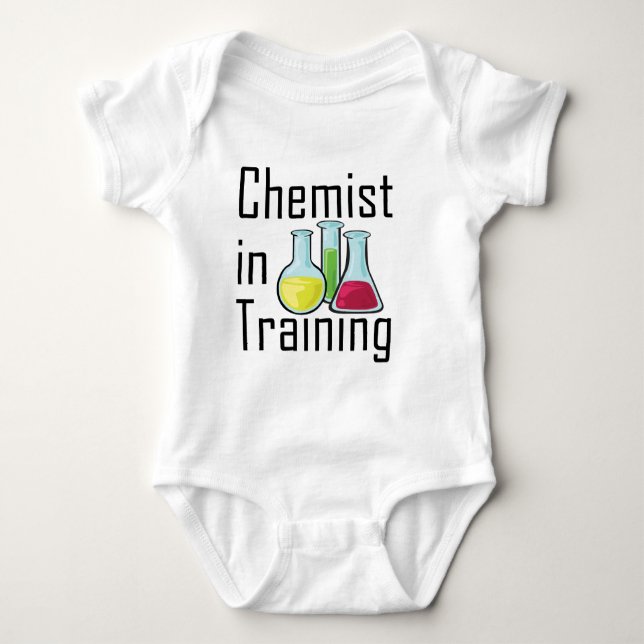 Chemist student chemistry kid baby bodysuit (Front)
