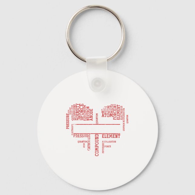 Chemist Valentines Day Gift Science Chemistry  Key Ring (Front)