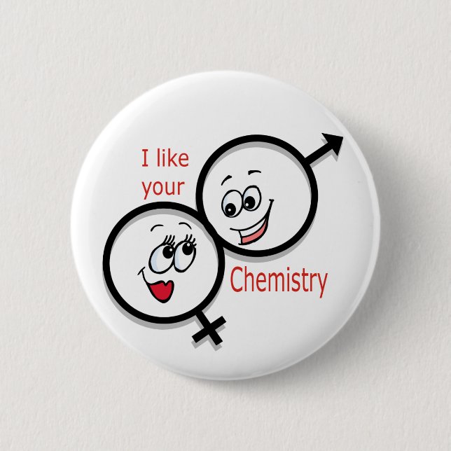 CHEMISTRY 6 CM ROUND BADGE (Front)