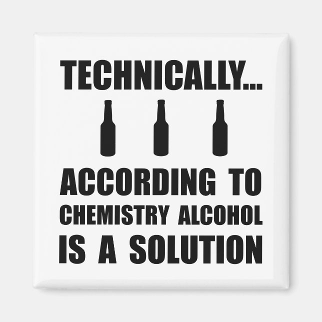 Chemistry Alcohol Solution Magnet (Front)