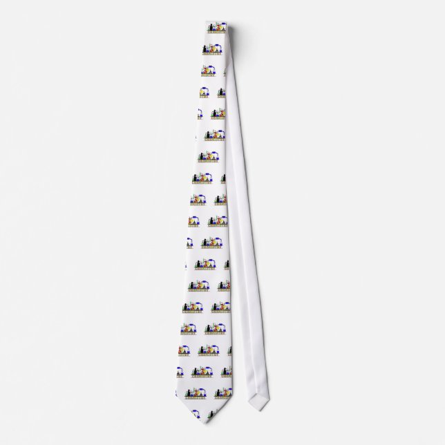 CHEMISTRY BEAKERS AND FLASKS LOGO TIE (Front)