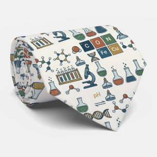 Chemistry Beakers Molecules Periodic Elements Tie