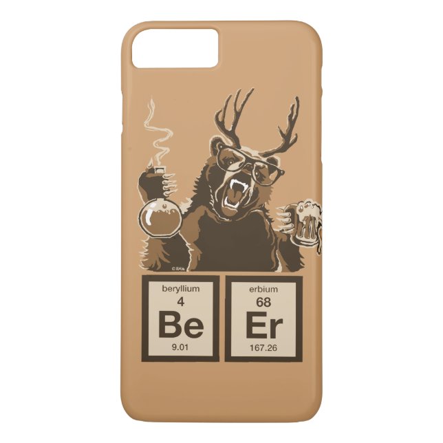 Chemistry bear discovered beer Case-Mate iPhone case (Back)