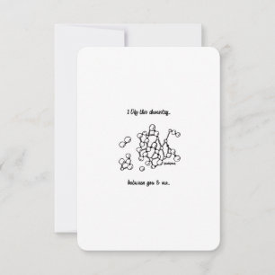 Chemistry Between Us, I Love You - Flat Card
