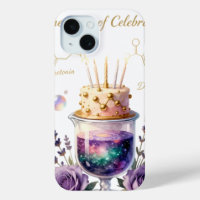 Chemistry Birthday Celebration Flask and Floral Ca