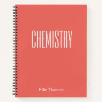 Chemistry Blank and Lined Paper Coral